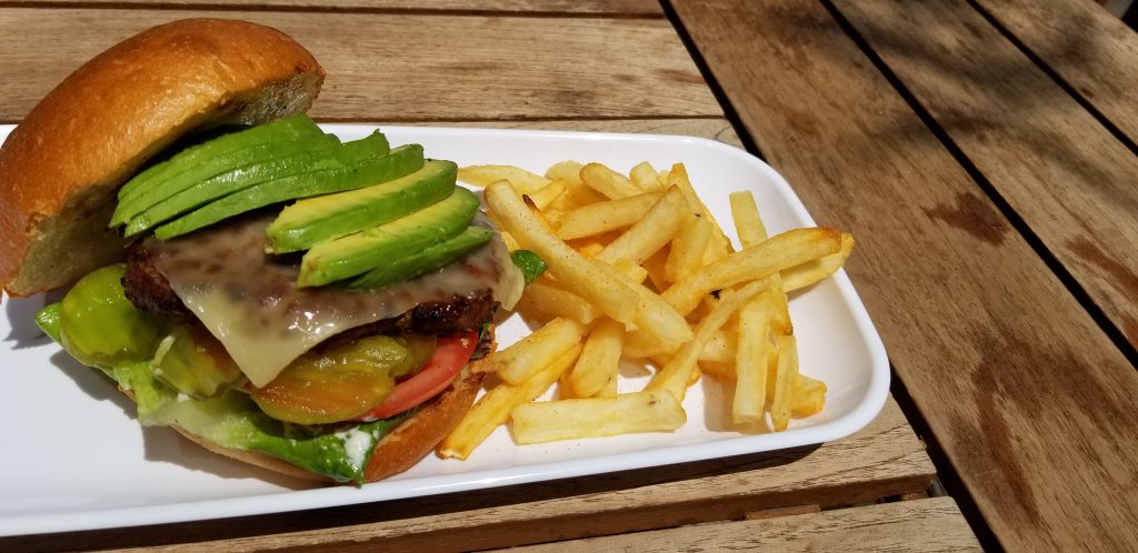 Avocado and Swiss Cheeseburger